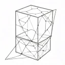 two cubes that overlap tattoo design idea