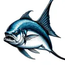 marlin leaping tattoo design idea