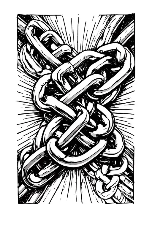 hxh judgement chain wrapped on forearm tattoo design idea
