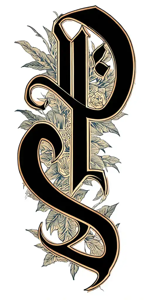 "Liza and Ridge" Arabic Calligraphy tattoo design idea