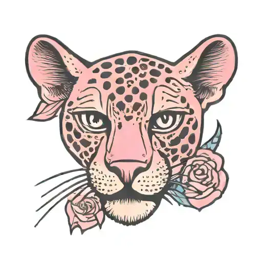 pink panther tattoo design idea