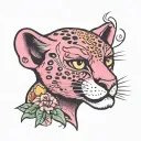 pink panther tattoo design idea