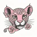 pink panther tattoo design idea