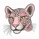 pink panther tattoo design idea