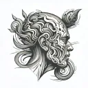 overthinking concept exploded head tattoo design idea