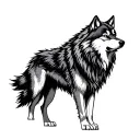 alpha wolf tattoo design idea
