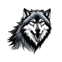alpha wolf tattoo design idea