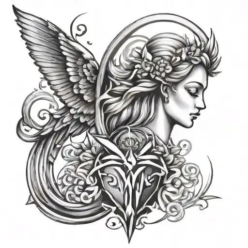 Gemini Virgo tattoo design idea