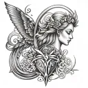 Gemini Virgo tattoo design idea