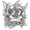Gemini Virgo tattoo design idea