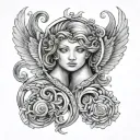 Gemini Virgo tattoo design idea
