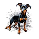 Pinscher tattoo design idea