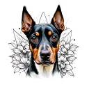 Pinscher tattoo design idea