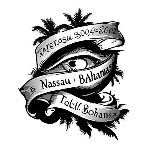 Nassau Bahamas coordinates on back of forearm tattoo design idea