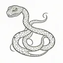 Make Gemini zodiac tattoo design with a snake , make it sharp, less shadows (cyber sigilism tattoo style) tattoo design idea