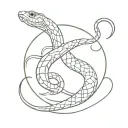 Make Gemini zodiac tattoo design with a snake , make it sharp, less shadows (cyber sigilism tattoo style) tattoo design idea