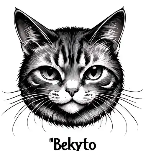 "Bekyto" cat ears and whiskers tattooed on a finger tattoo design idea