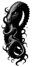 kraken wrapping its tentacles tattoo design idea