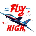 "Fly high; rest in peace " "Fly high; " air Force russia plane flying in the sky tattoo design idea