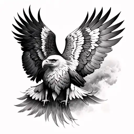 3/4 sleeve tattoo greyscale. eagle feathers layered as an eagles wing. no head neck or beak enhanced realistic tattoo design idea