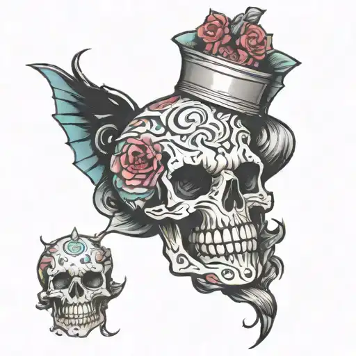 corpse joy tattoo design idea