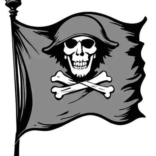 pirate flag Whitebeard tattoo design idea
