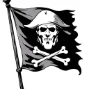 pirate flag Whitebeard tattoo design idea