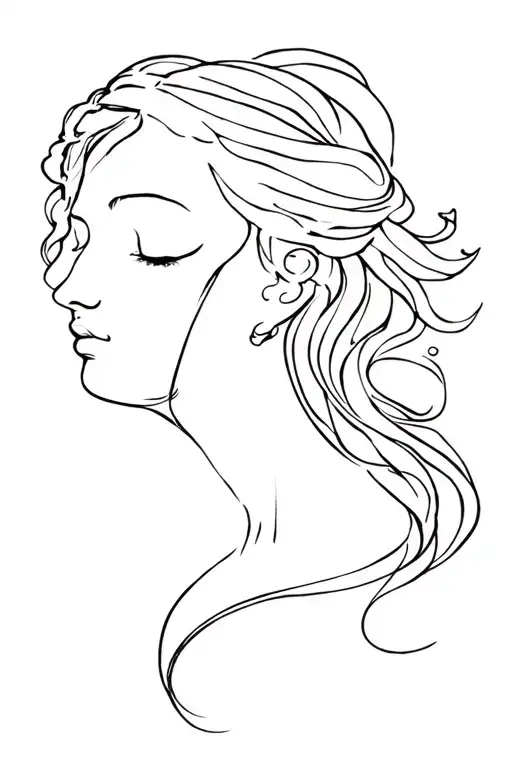 Aphrodite tattoo design idea