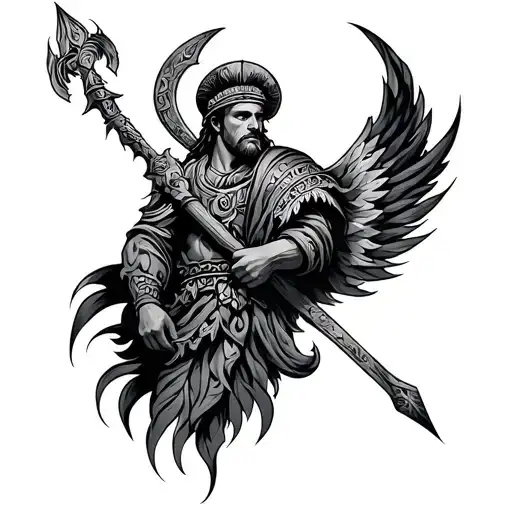 saint Florian tribal tattoo tattoo design idea