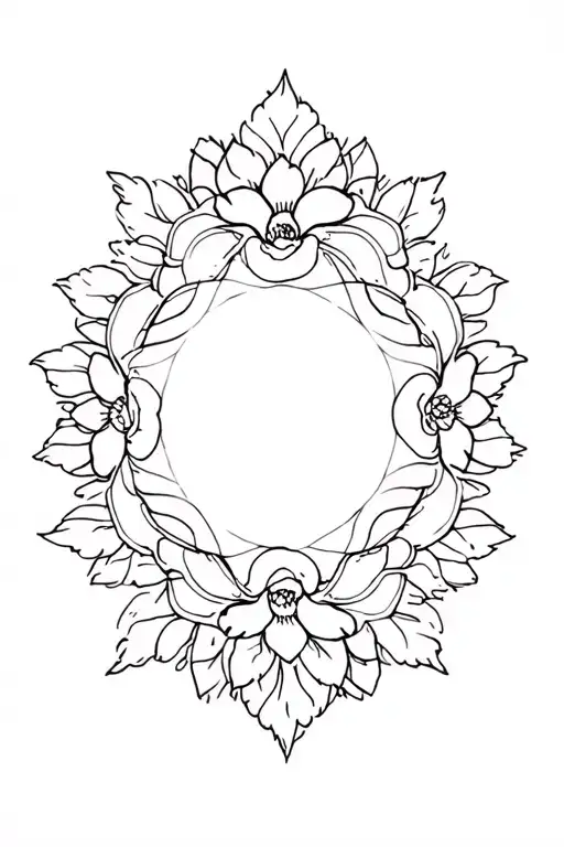 rose mandala design incorporating tattoo design idea