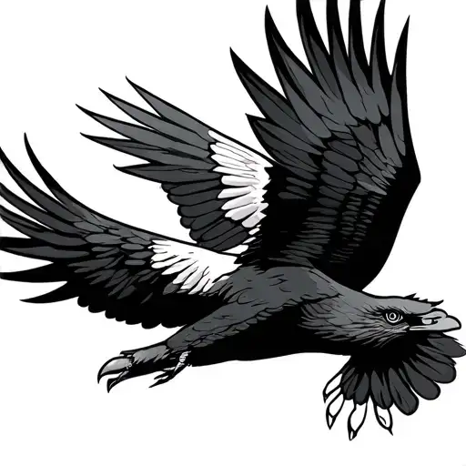 Mapuche Condor Soaring tattoo design idea