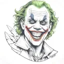 joker smiling heath ledger joker tattoo design idea