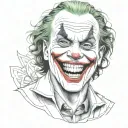 joker smiling heath ledger joker tattoo design idea
