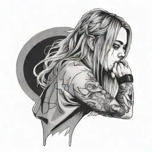 Billie Eilish tattoo design idea