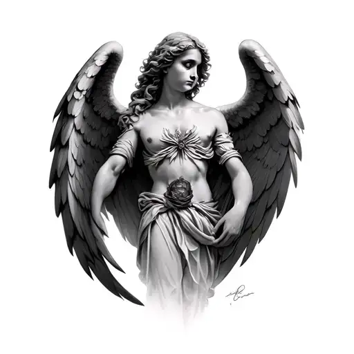 Gabriel Angel tattoo design idea