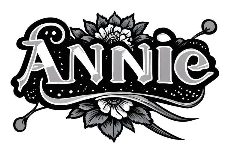 text only Word Annie tattoo design idea