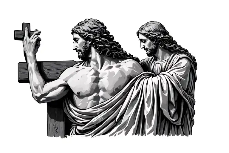back station of the cross tattoo design idea