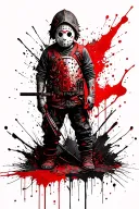 Jason Voorhees as a child standing tattoo design idea