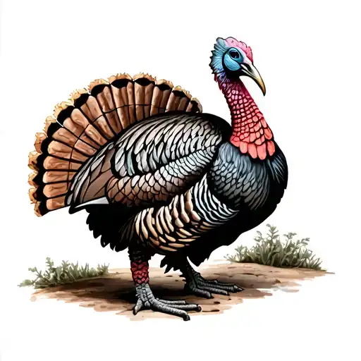 Turkey tattoo design idea