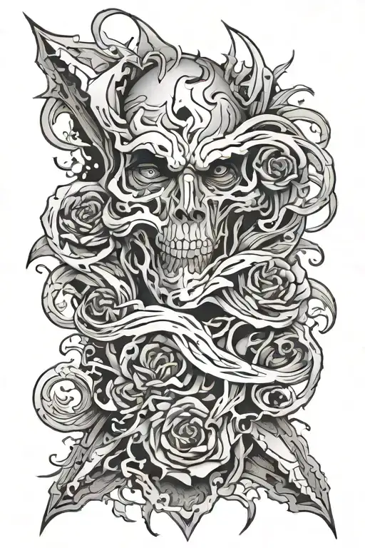 ripped skin opening tattoo design idea