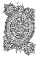 maya calendar tattoo design idea