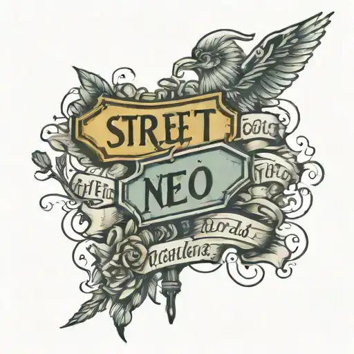 street sign tattoo tattoo design idea