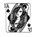 qos queen of spades tattoo design idea