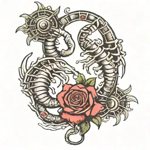 Scorpio and gemini and aquarius tattoo design idea