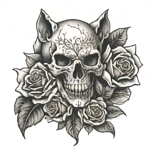 skull,rose,family,boxing,wolf tattoo design idea