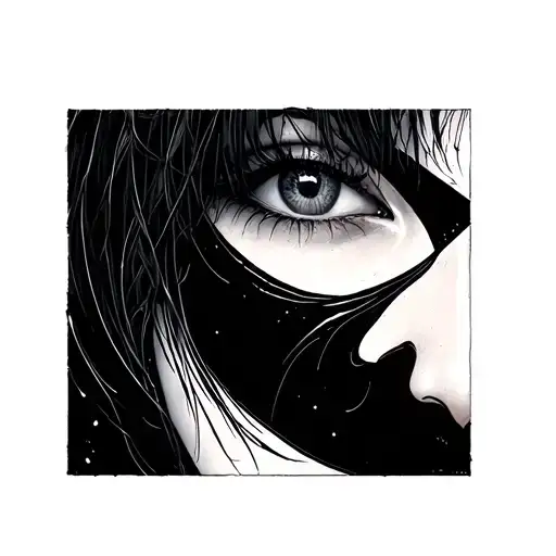 sung jin woo unique eye tattoo design idea