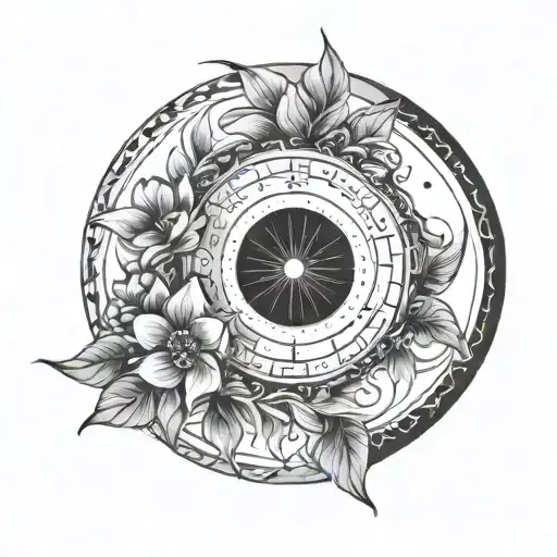 progress over perfect circular shape minimalistic tattoo design idea