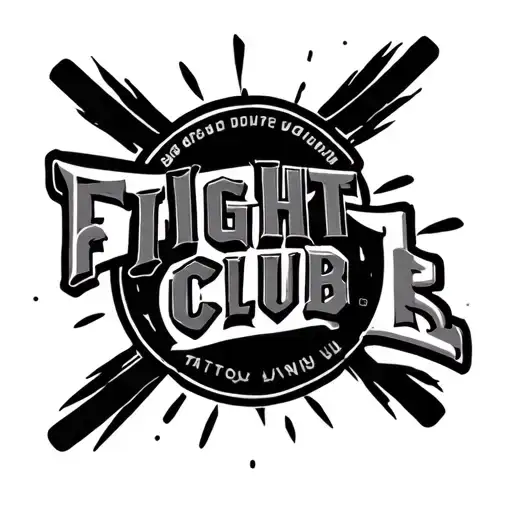 OG fight club logo tattoo design idea
