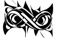 infinity symbol intertwined tattoo design idea