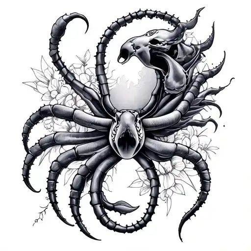 Cancer and Gemini with Shadow tattoo design idea